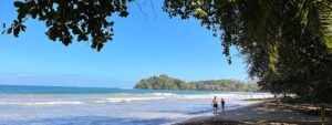 Punta Uva Beach, Costa Rica. Caribbean Water and Palm Trees