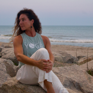 Retreat Leader Heather Metzler on Beach